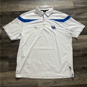 Nike Kentucky Wildcats Men's White Dri-FIT Polo Shirt